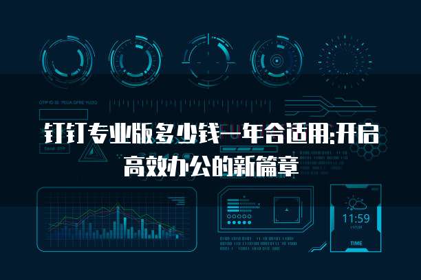 钉钉专业版多少钱一年合适用:开启高效办公的新篇章