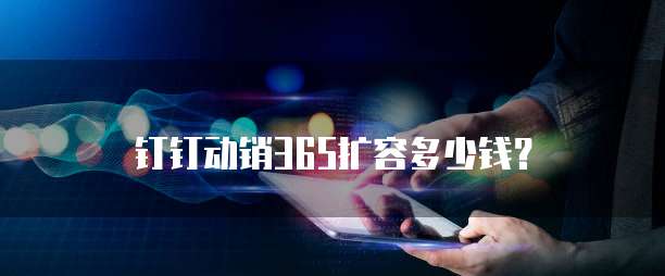 钉钉动销365扩容多少钱？