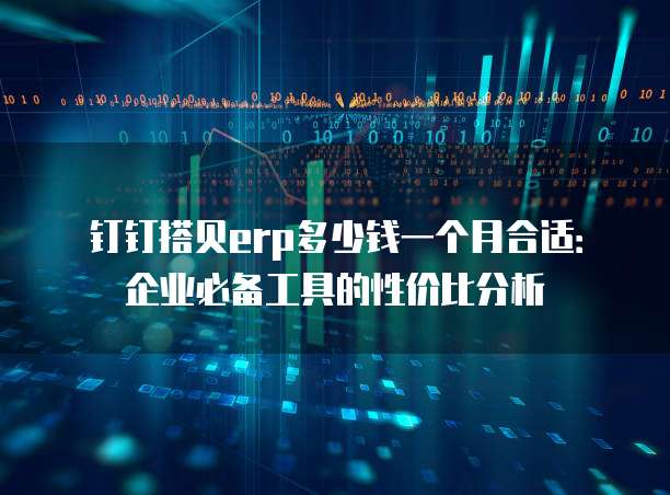 钉钉搭贝erp多少钱一个月合适:企业必备工具的性价比分析