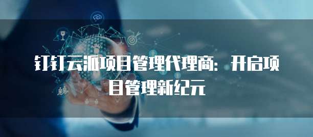 钉钉云派项目管理代理商：开启项目管理新纪元