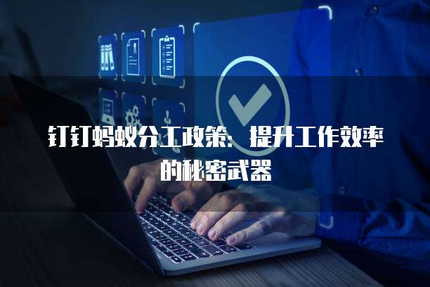 钉钉蚂蚁分工政策:提升工作效率的秘密武器