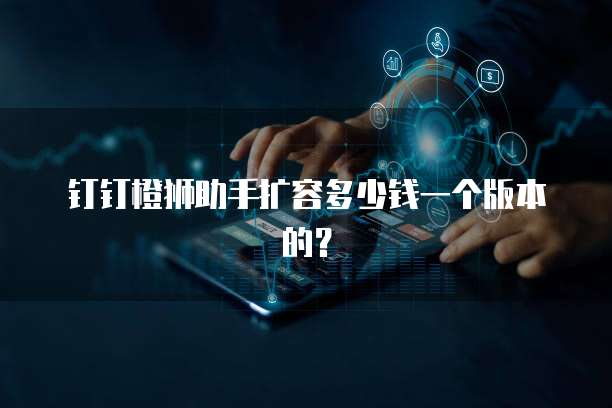 钉钉橙狮助手扩容多少钱一个版本的?