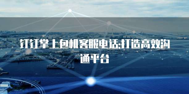 钉钉掌上包机客服电话:打造高效沟通平台