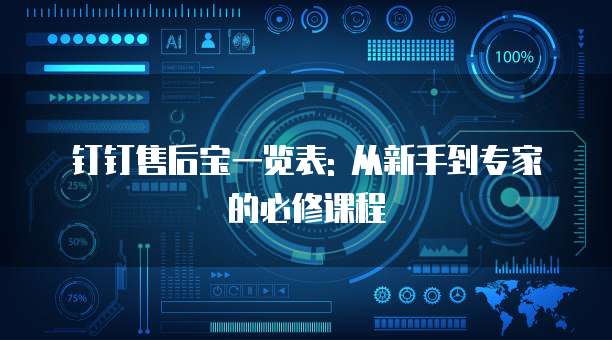 钉钉售后宝一览表: 从新手到专家的必修课程