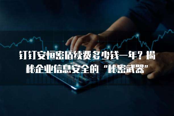 钉钉安恒密盾续费多少钱一年?揭秘企业信息安全的“秘密武器”