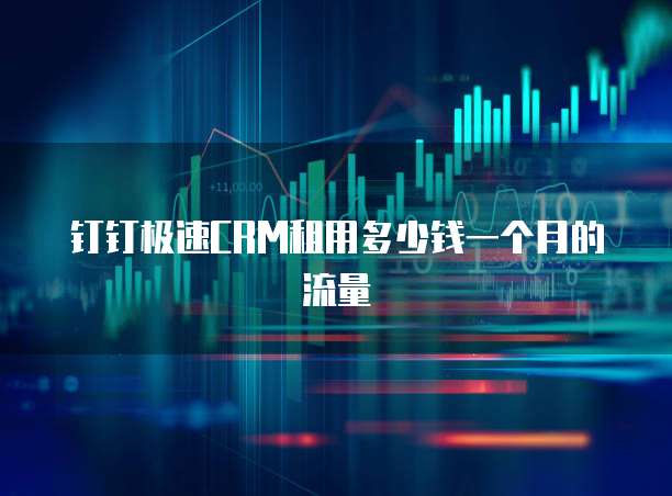 钉钉极速CRM租用多少钱一个月的流量