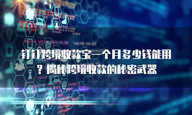 钉钉跨境收款宝一个月多少钱能用?揭秘跨境收款的秘密武器