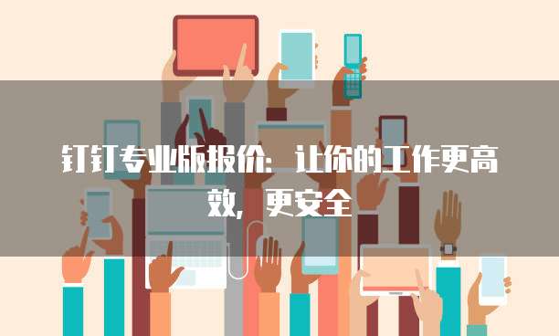 钉钉专业版报价:让你的工作更高效,更安全