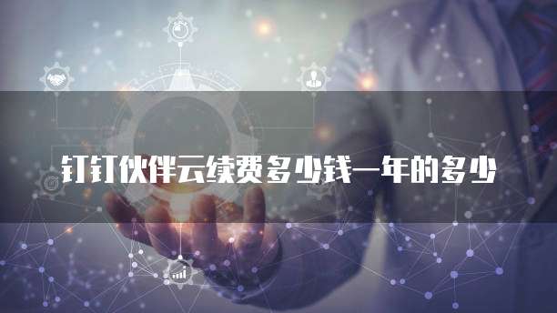 钉钉伙伴云续费多少钱一年的多少