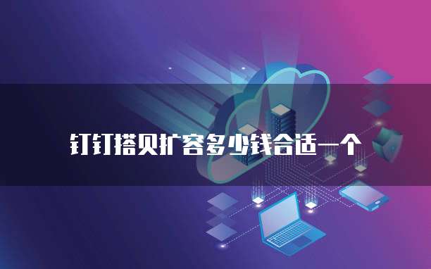 钉钉搭贝扩容多少钱合适一个