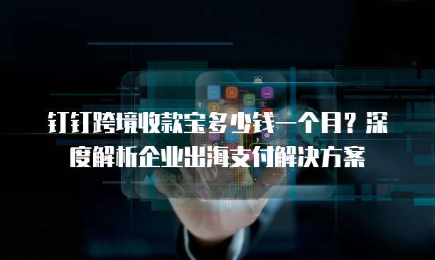 钉钉跨境收款宝多少钱一个月?深度解析企业出海支付解决方案