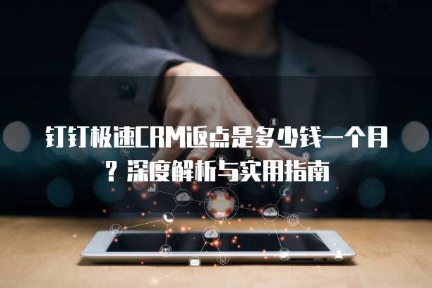 钉钉极速CRM返点是多少钱一个月?深度解析与实用指南