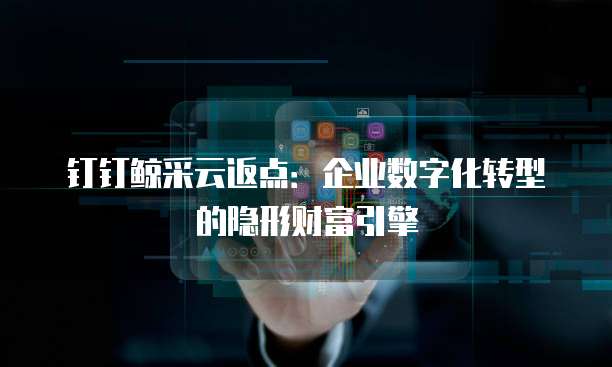 钉钉鲸采云返点:企业数字化转型的隐形财富引擎