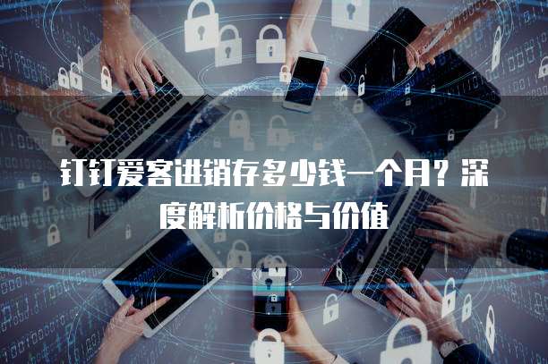 钉钉爱客进销存多少钱一个月?深度解析价格与价值
