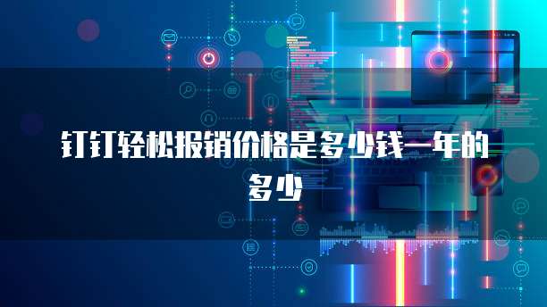 钉钉轻松报销价格是多少钱一年的多少
