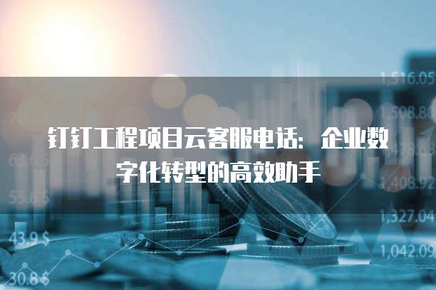 钉钉工程项目云客服电话:企业数字化转型的高效助手