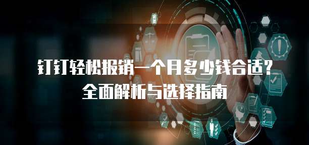 钉钉轻松报销一个月多少钱合适?全面解析与选择指南
