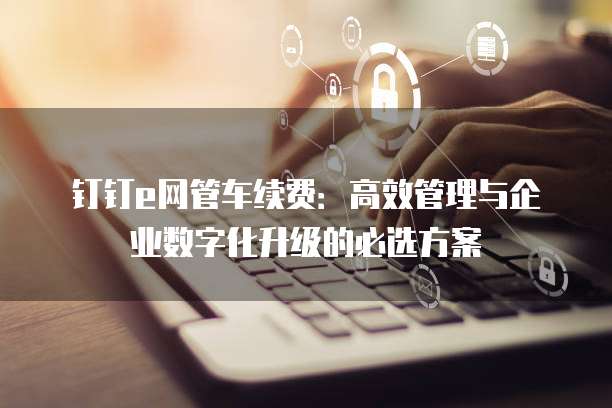 钉钉e网管车续费:高效管理与企业数字化升级的必选方案