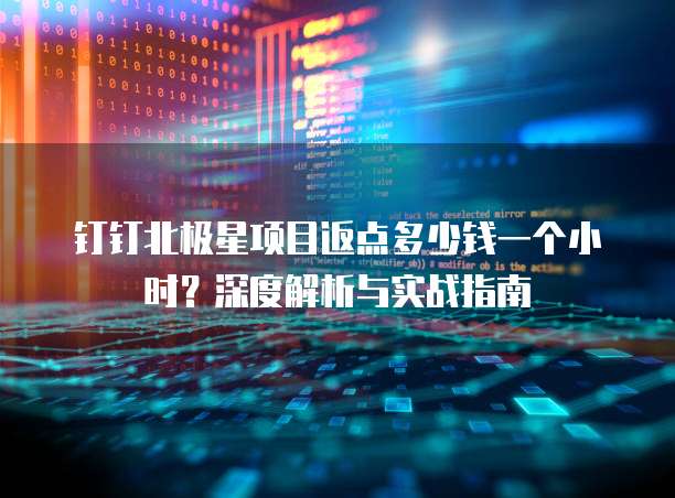 钉钉北极星项目返点多少钱一个小时?深度解析与实战指南