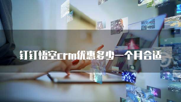 钉钉悟空crm优惠多少一个月合适