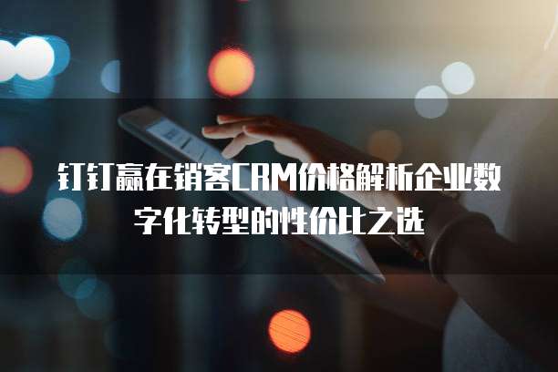 钉钉赢在销客CRM价格解析企业数字化转型的性价比之选