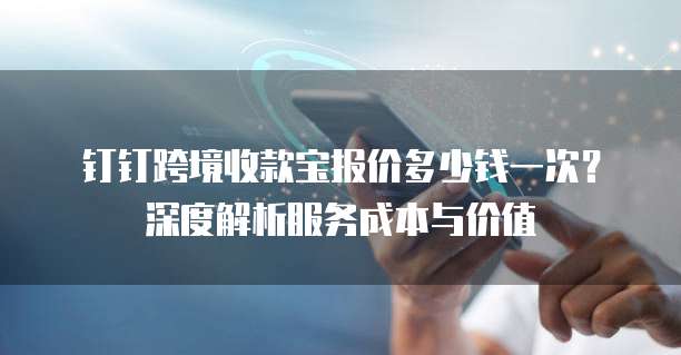 钉钉跨境收款宝报价多少钱一次?深度解析服务成本与价值