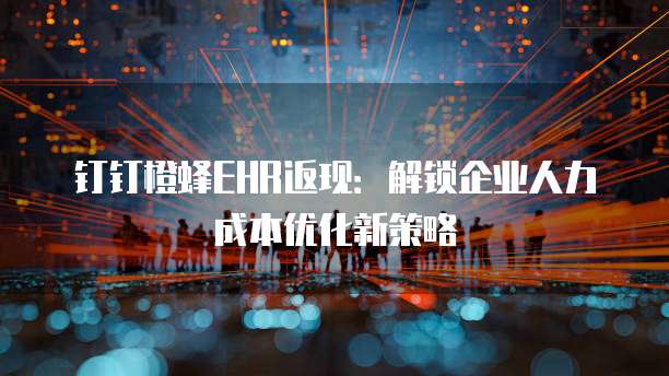 钉钉橙蜂EHR返现:解锁企业人力成本优化新策略