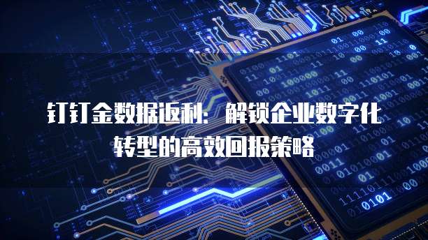 钉钉金数据返利:解锁企业数字化转型的高效回报策略