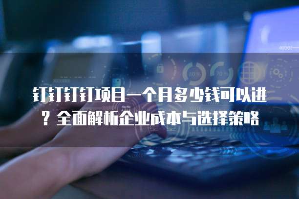 钉钉钉钉项目一个月多少钱可以进?全面解析企业成本与选择策略
