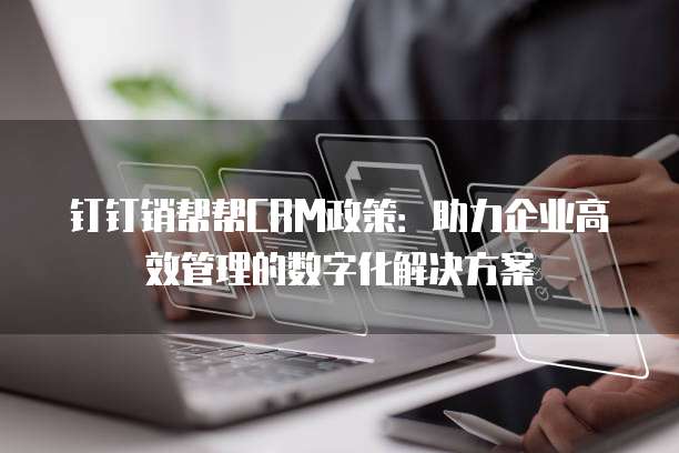 钉钉销帮帮CRM政策:助力企业高效管理的数字化解决方案