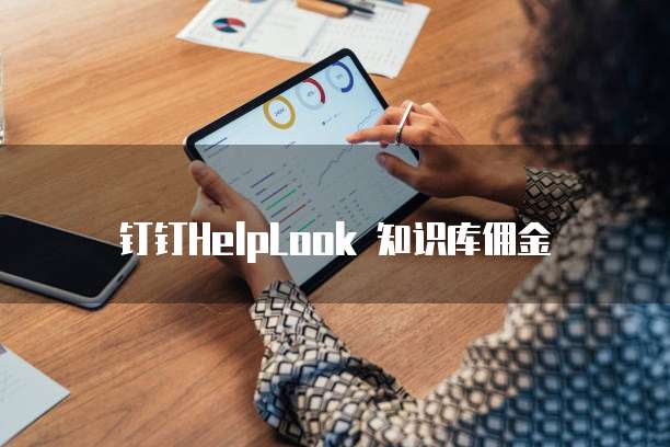 钉钉HelpLook 知识库佣金