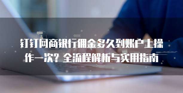 钉钉网商银行佣金多久到账户上操作一次?全流程解析与实用指南