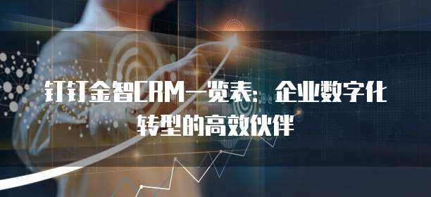 钉钉金智CRM一览表:企业数字化转型的高效伙伴