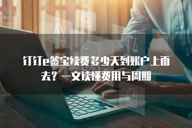 钉钉e签宝续费多少天到账户上面去?一文读懂费用与周期