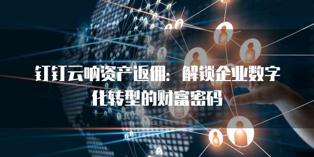 钉钉云呐资产返佣:解锁企业数字化转型的财富密码
