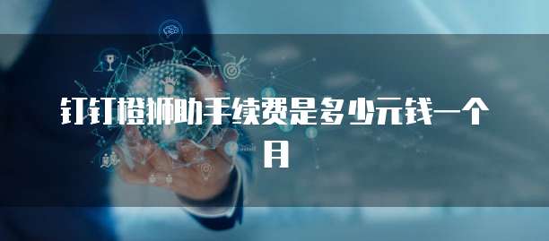 钉钉橙狮助手续费是多少元钱一个月