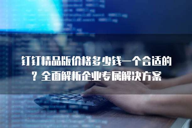 钉钉精品版价格多少钱一个合适的?全面解析企业专属解决方案