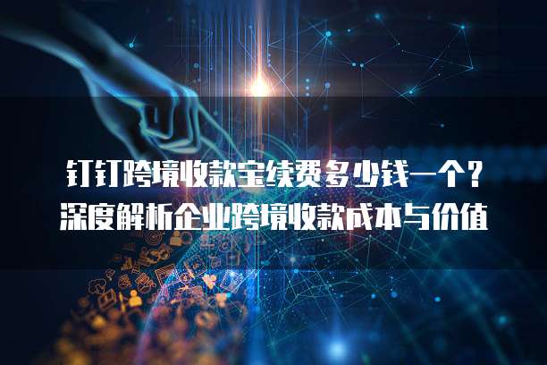钉钉跨境收款宝续费多少钱一个？深度解析企业跨境收款成本与价值