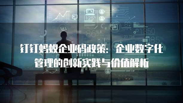 钉钉蚂蚁企业码政策：企业数字化管理的创新实践与价值解析