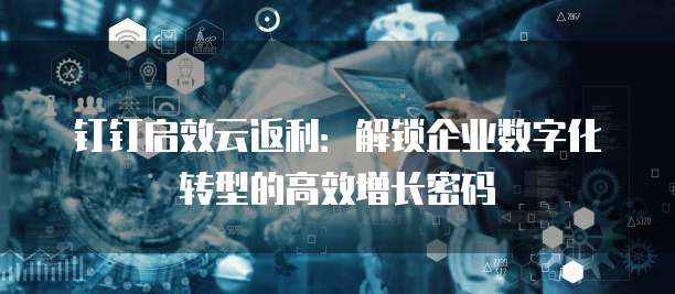 钉钉启效云返利:解锁企业数字化转型的高效增长密码