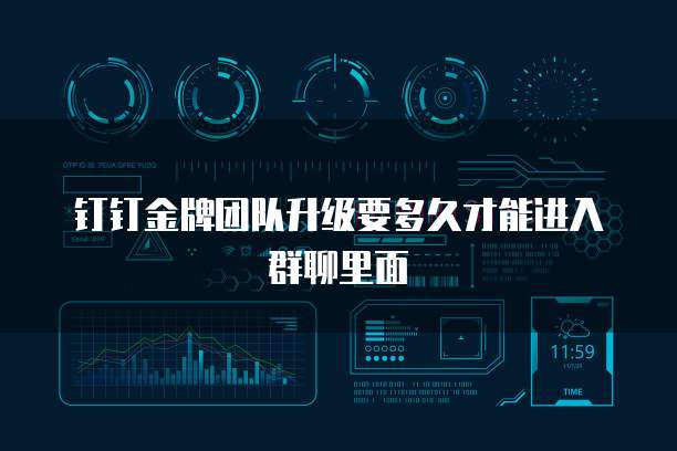 钉钉金牌团队升级要多久才能进入群聊里面