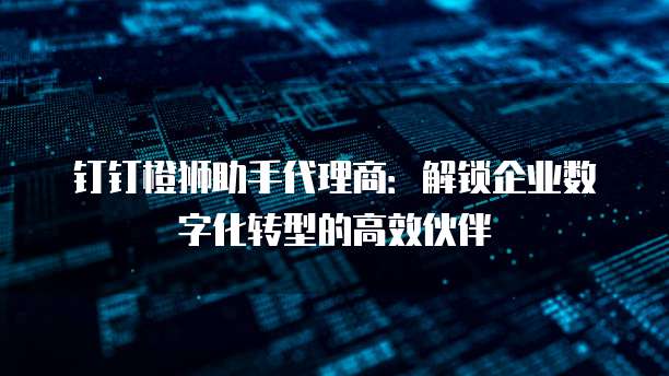 钉钉橙狮助手代理商：解锁企业数字化转型的高效伙伴