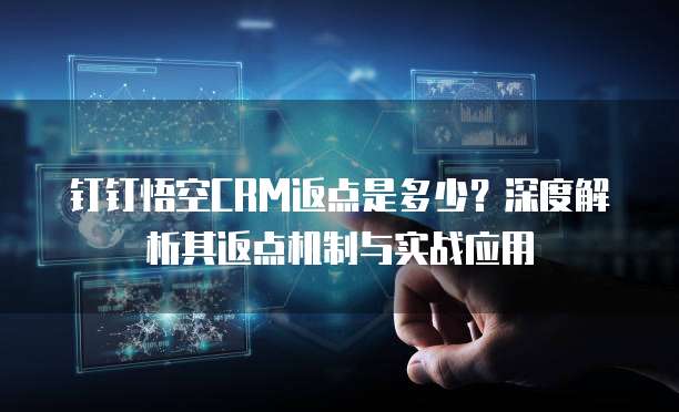 钉钉悟空CRM返点是多少?深度解析其返点机制与实战应用