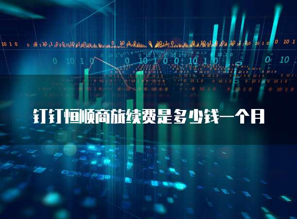 钉钉恒顺商旅续费是多少钱一个月