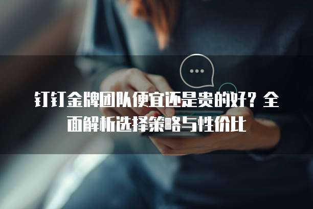 钉钉金牌团队便宜还是贵的好?全面解析选择策略与性价比