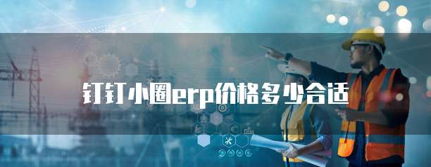 钉钉小圈erp价格多少合适