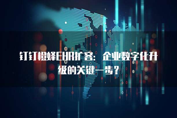 钉钉橙蜂EHR扩容:企业数字化升级的关键一步?