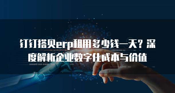 钉钉搭贝erp租用多少钱一天?深度解析企业数字化成本与价值