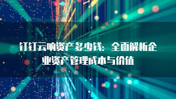 钉钉云呐资产多少钱:全面解析企业资产管理成本与价值