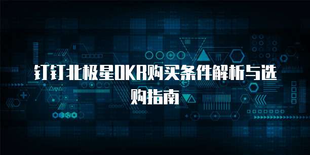 钉钉北极星OKR购买条件解析与选购指南